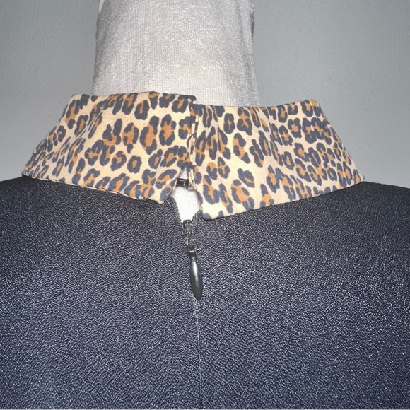 Vintage NWT Union Made Leopard Print Trim Dress - Picture 6 of 12